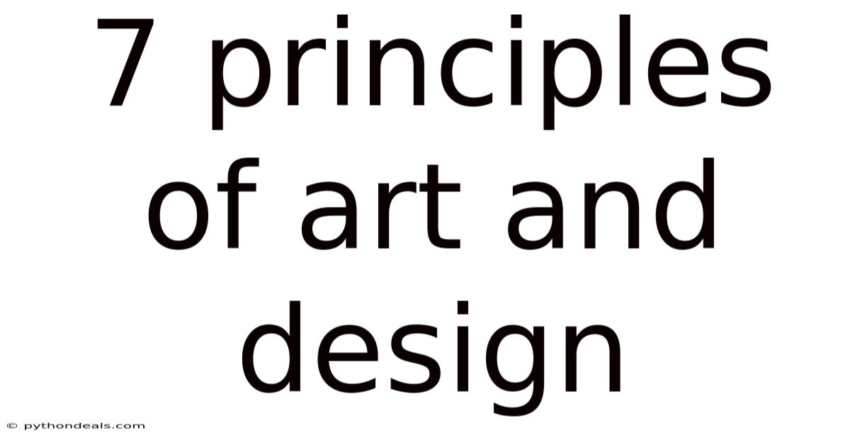 7 Principles Of Art And Design