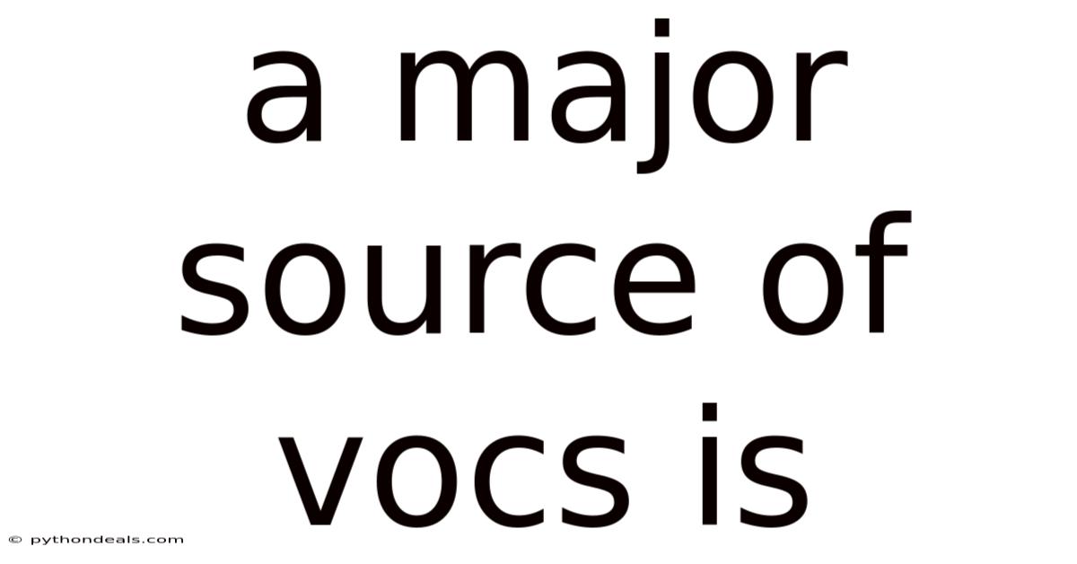 A Major Source Of Vocs Is