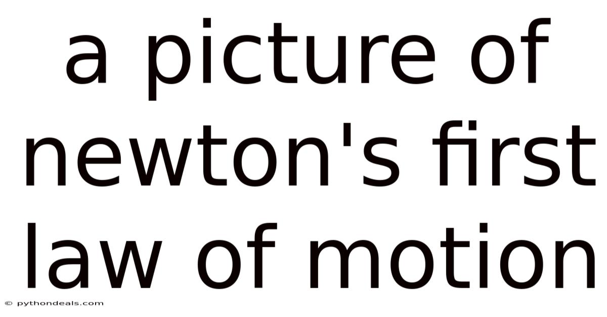 A Picture Of Newton's First Law Of Motion