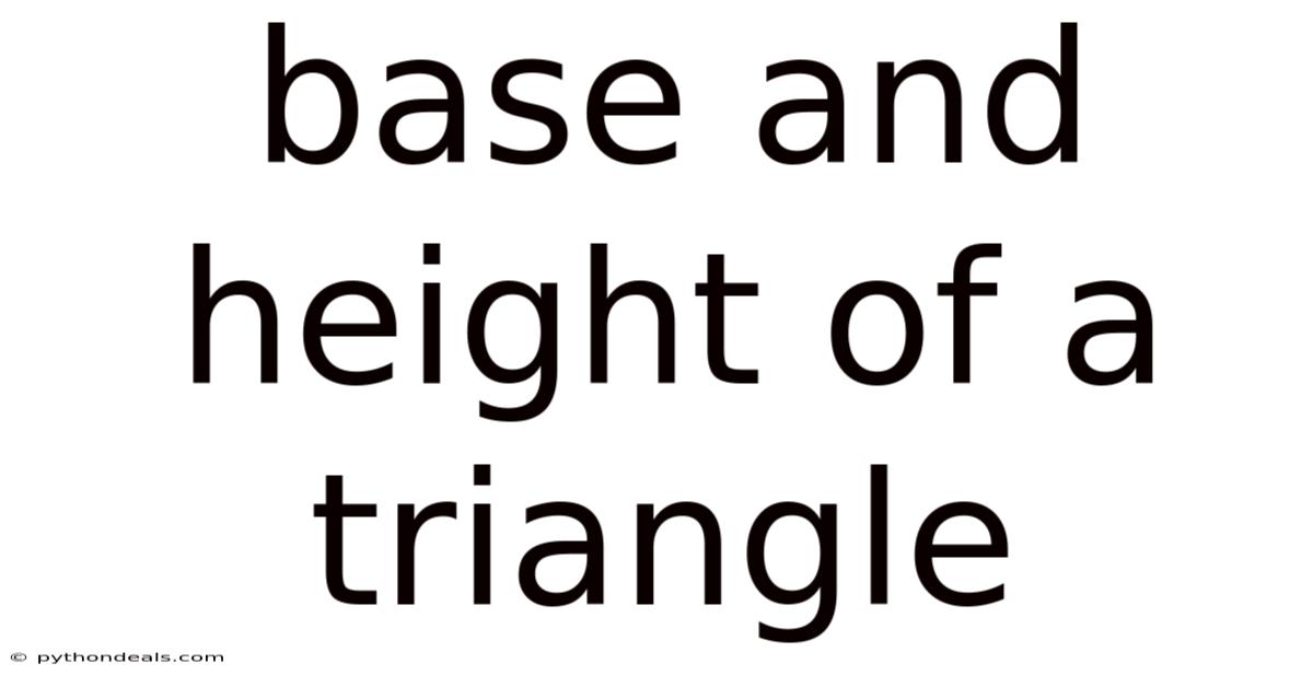 Base And Height Of A Triangle