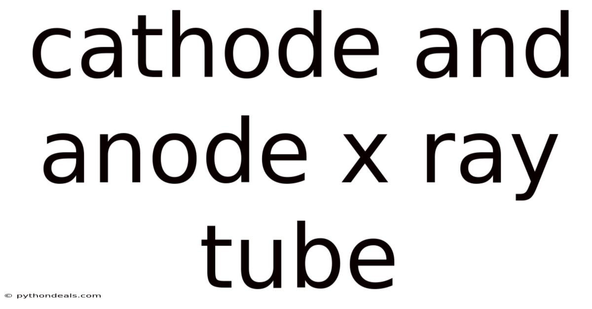 Cathode And Anode X Ray Tube