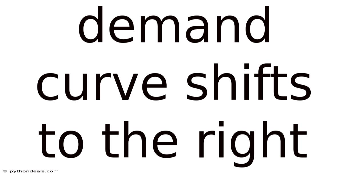Demand Curve Shifts To The Right