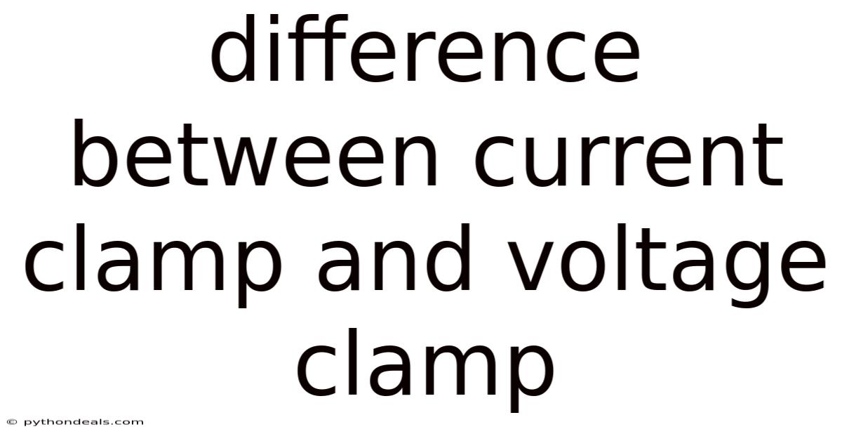 Difference Between Current Clamp And Voltage Clamp