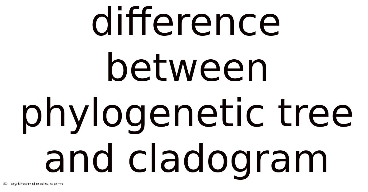 Difference Between Phylogenetic Tree And Cladogram