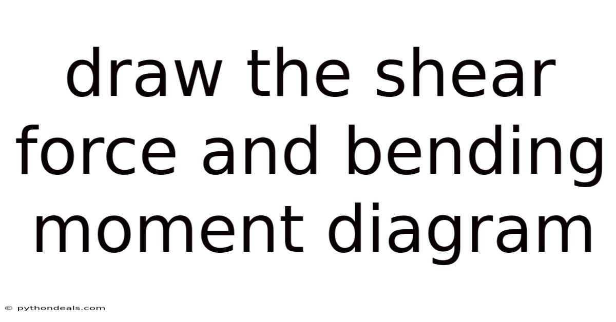 Draw The Shear Force And Bending Moment Diagram