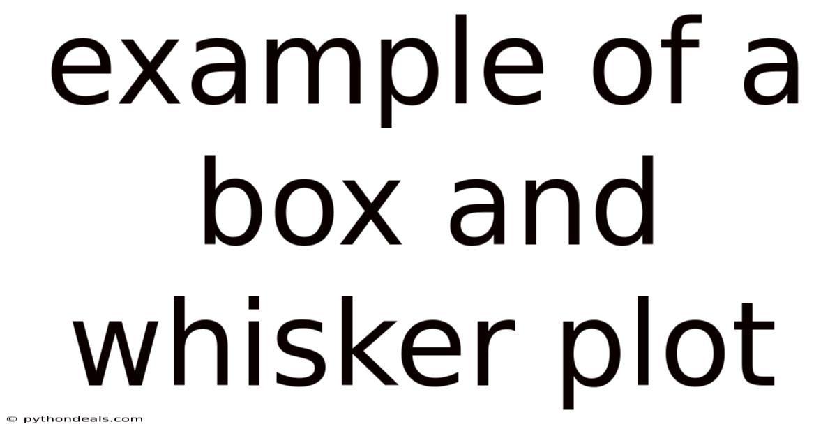 Example Of A Box And Whisker Plot