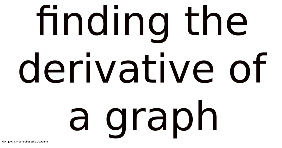 Finding The Derivative Of A Graph