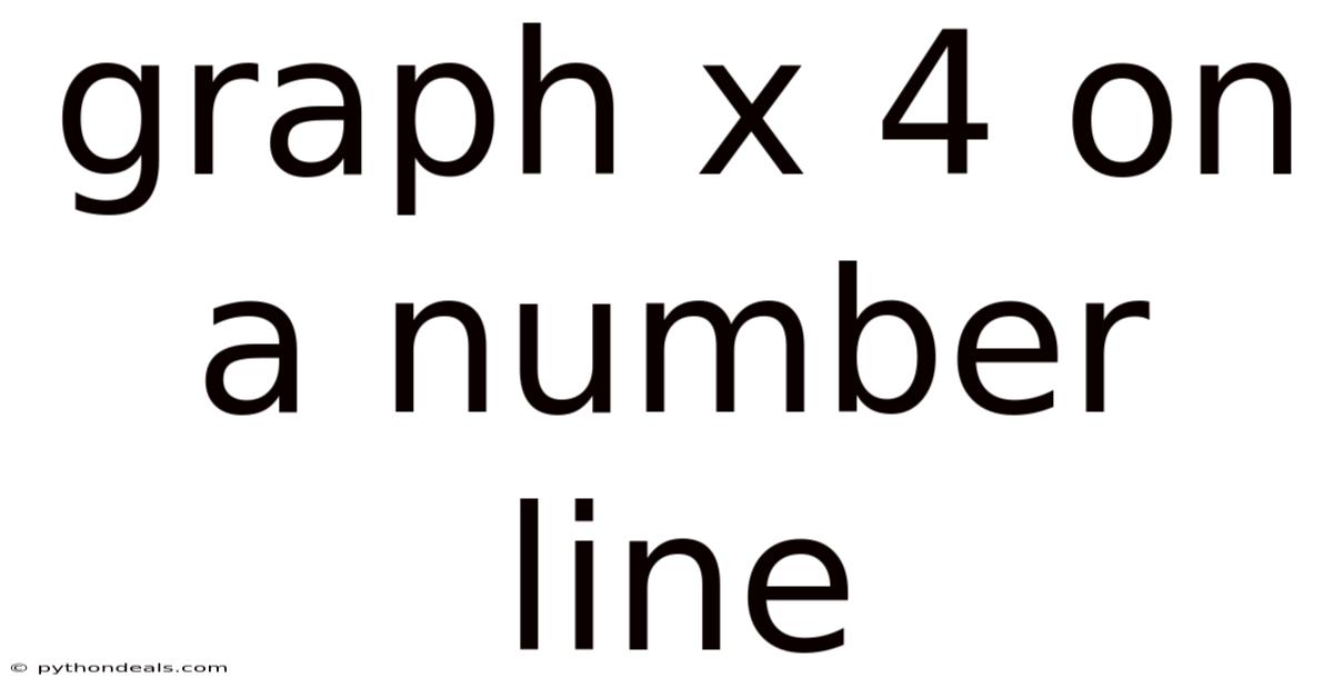 Graph X 4 On A Number Line