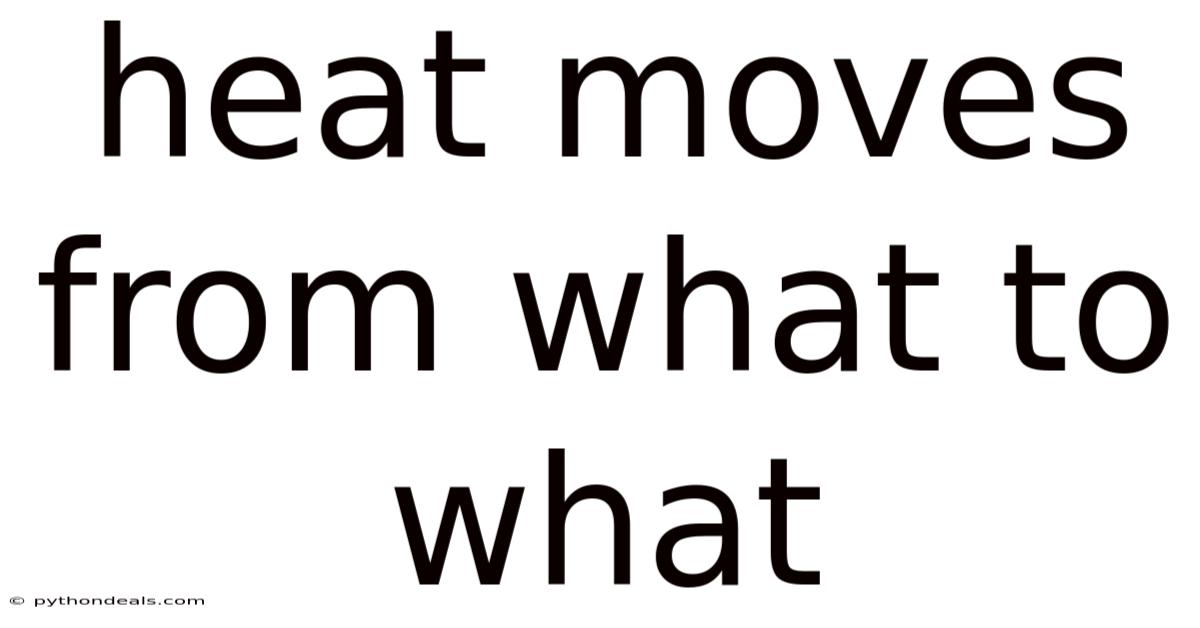 Heat Moves From What To What