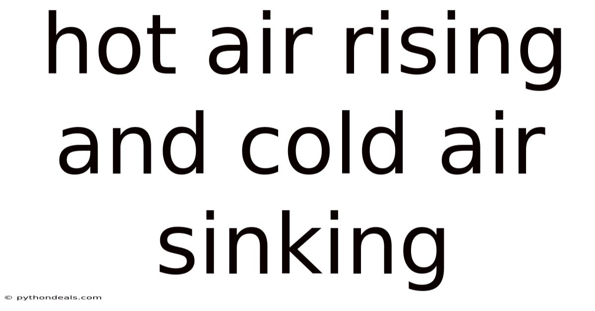 Hot Air Rising And Cold Air Sinking