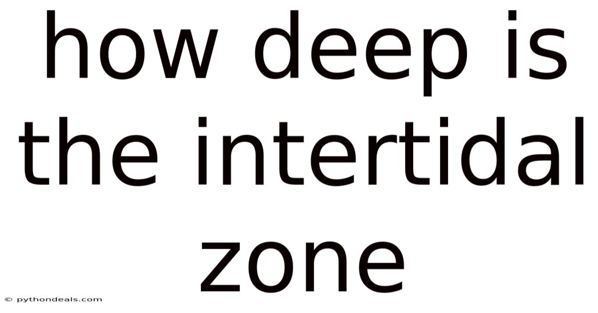 How Deep Is The Intertidal Zone