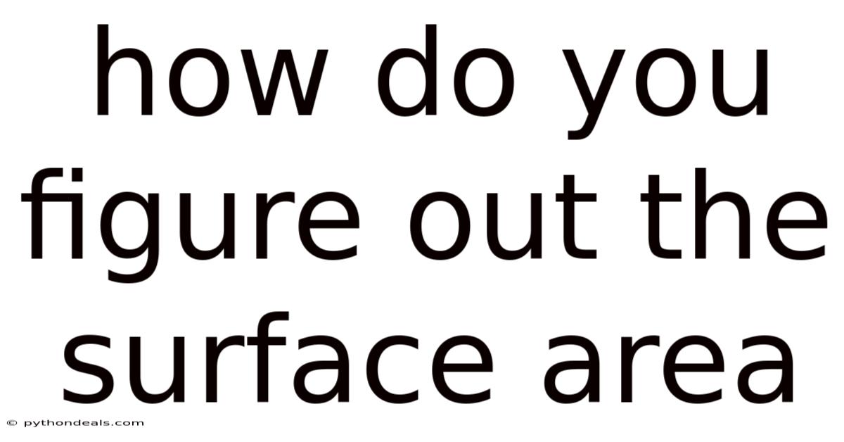 How Do You Figure Out The Surface Area