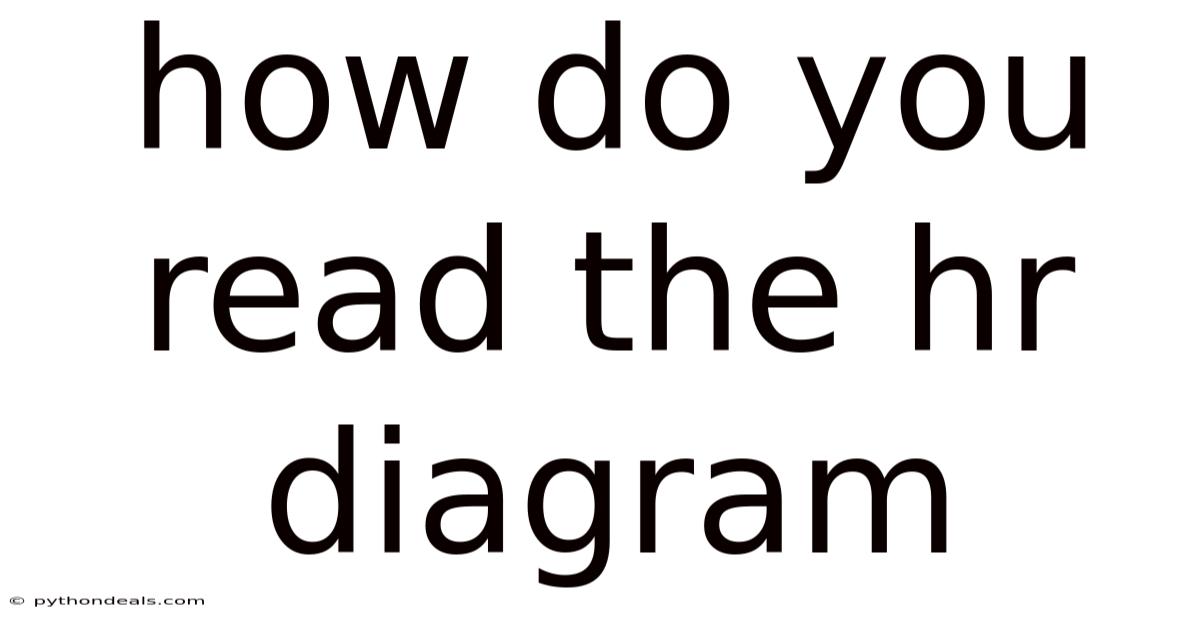 How Do You Read The Hr Diagram