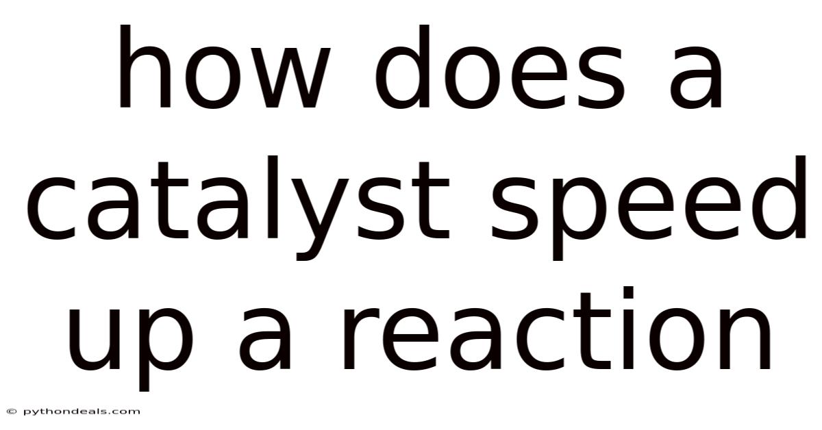 How Does A Catalyst Speed Up A Reaction