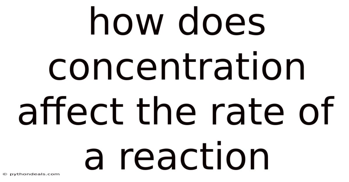 How Does Concentration Affect The Rate Of A Reaction