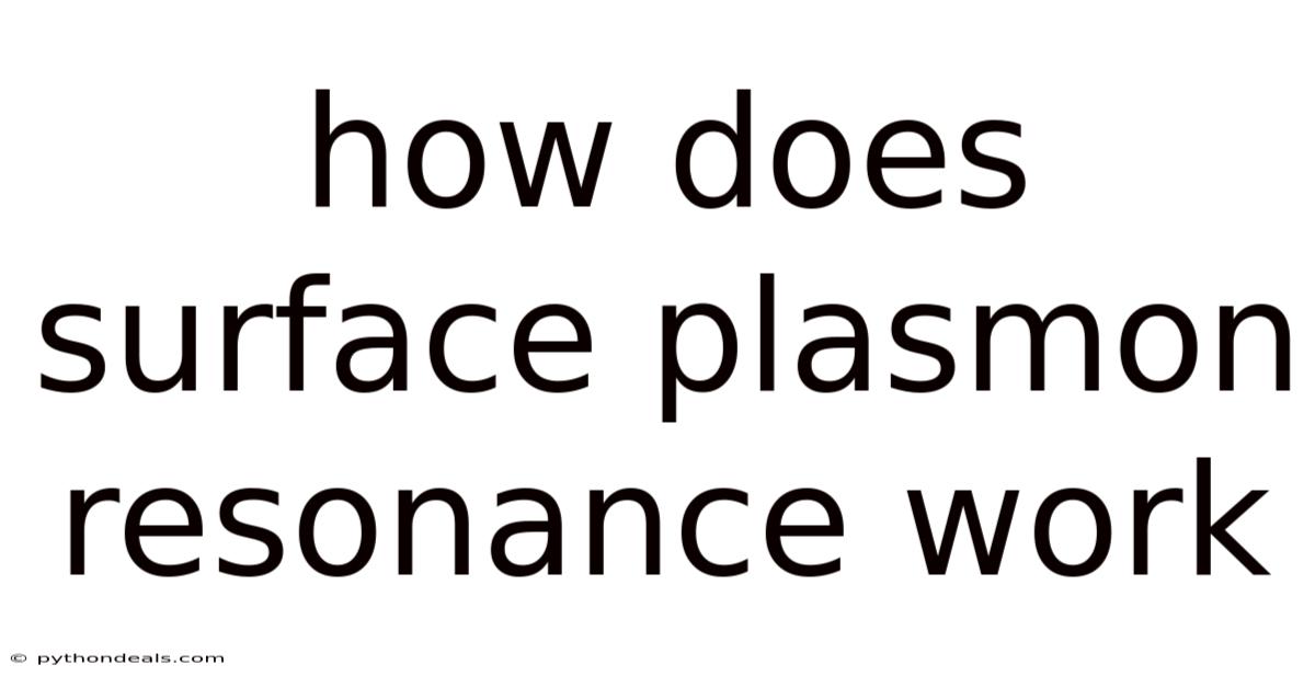 How Does Surface Plasmon Resonance Work