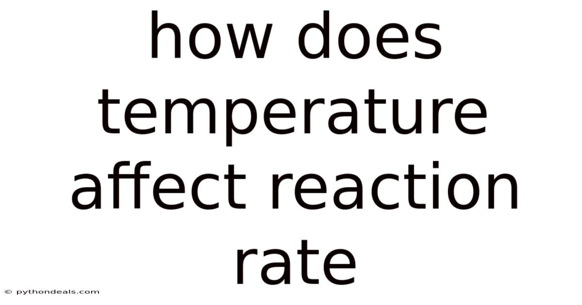 How Does Temperature Affect Reaction Rate