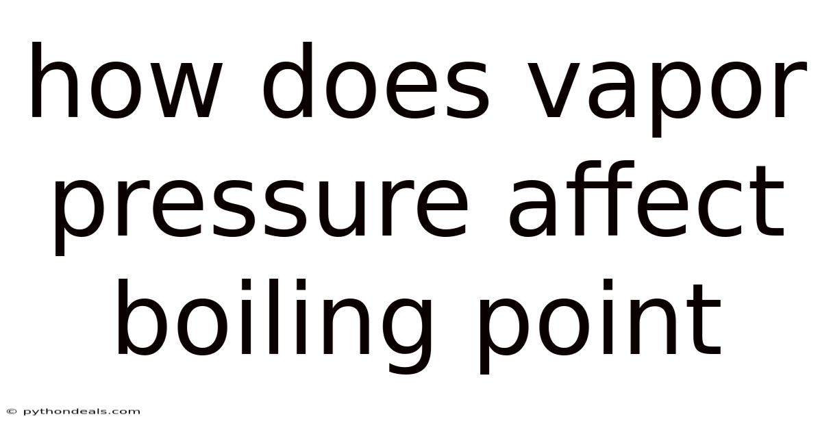 How Does Vapor Pressure Affect Boiling Point