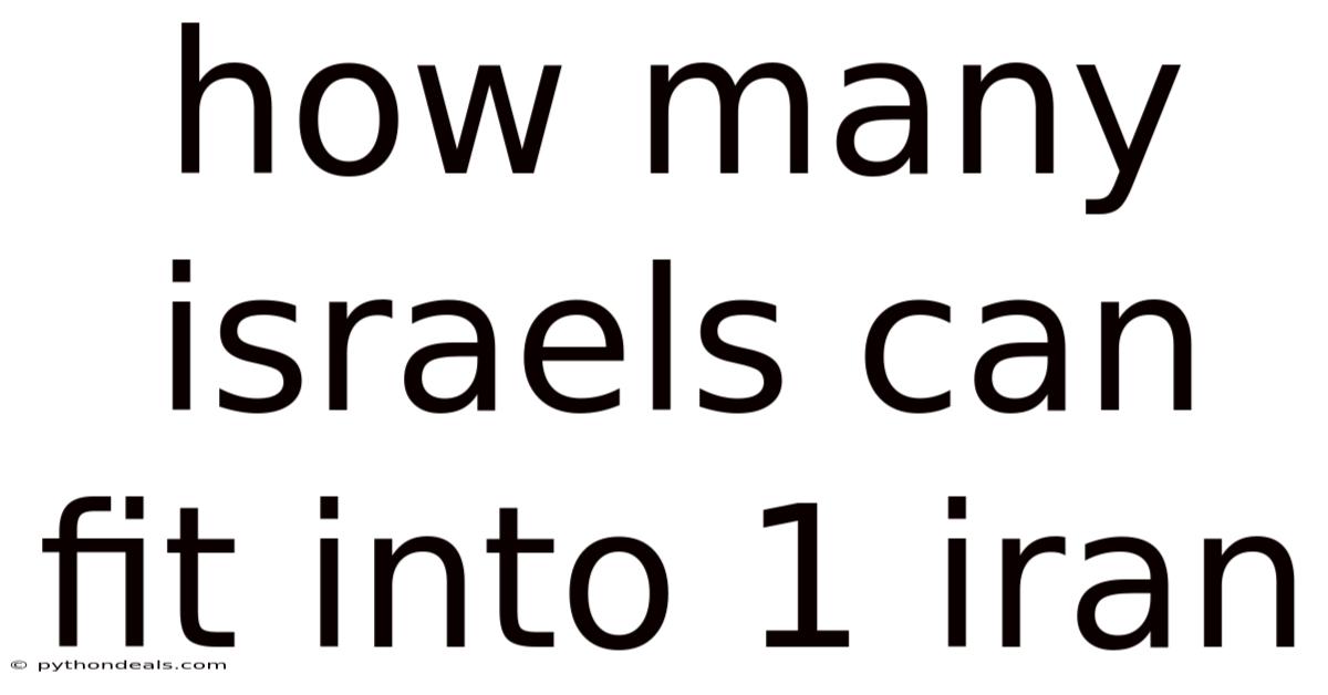 How Many Israels Can Fit Into 1 Iran