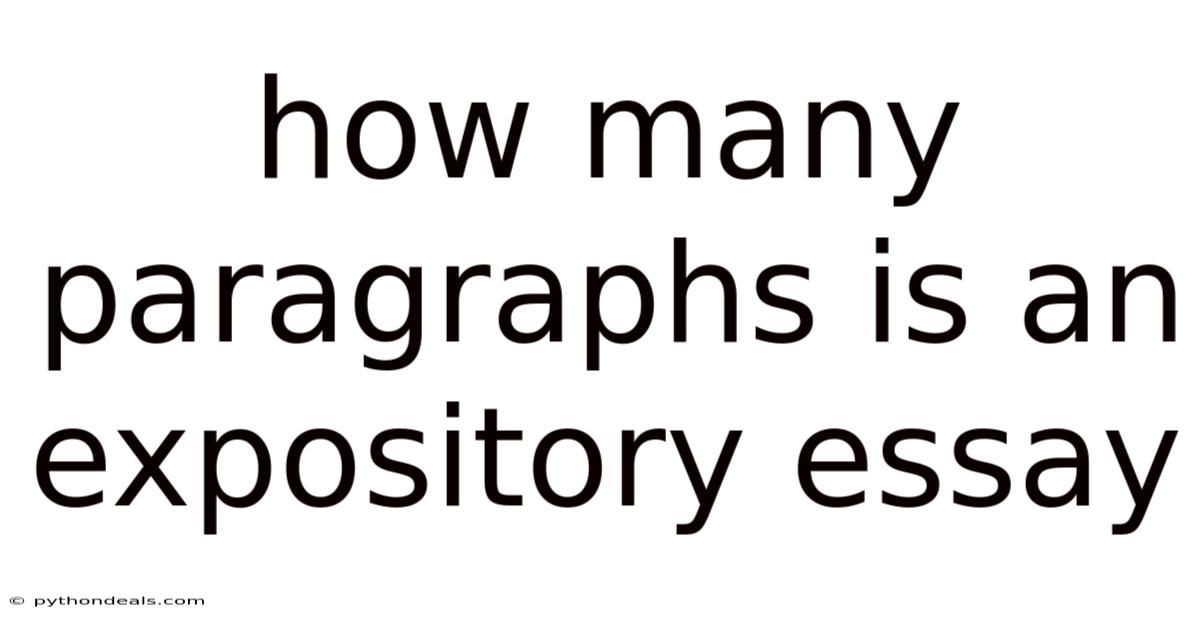 How Many Paragraphs Is An Expository Essay