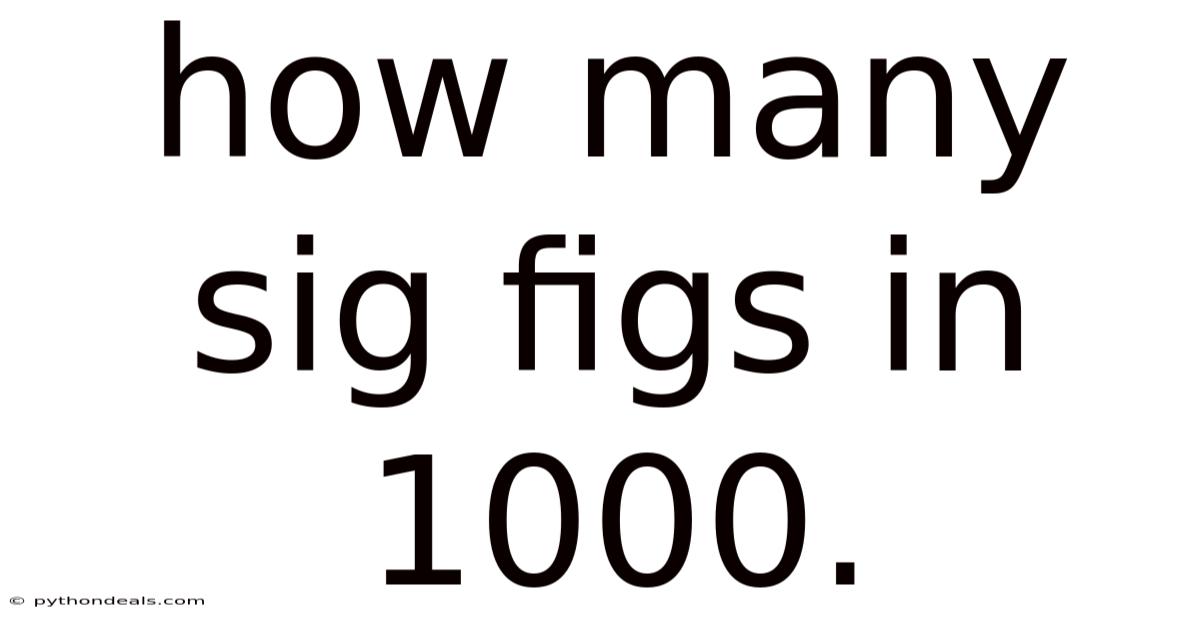 How Many Sig Figs In 1000.