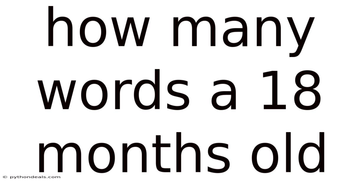 How Many Words A 18 Months Old
