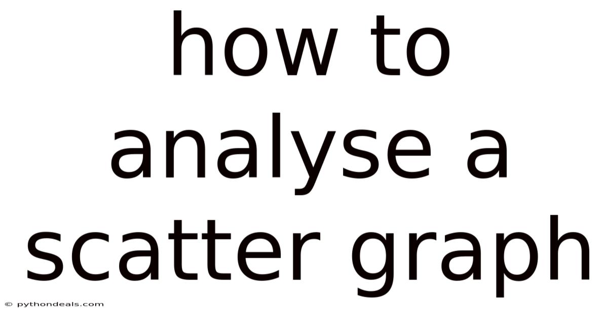 How To Analyse A Scatter Graph