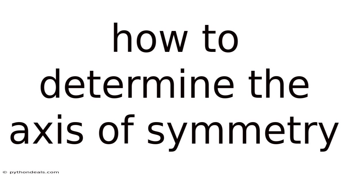 How To Determine The Axis Of Symmetry