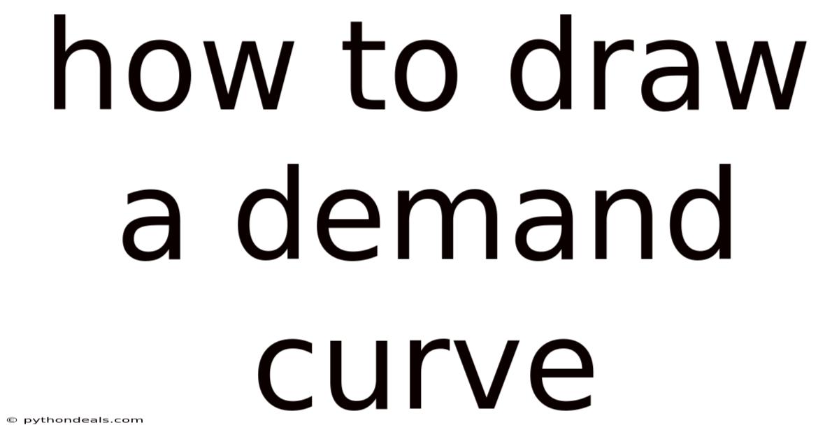 How To Draw A Demand Curve