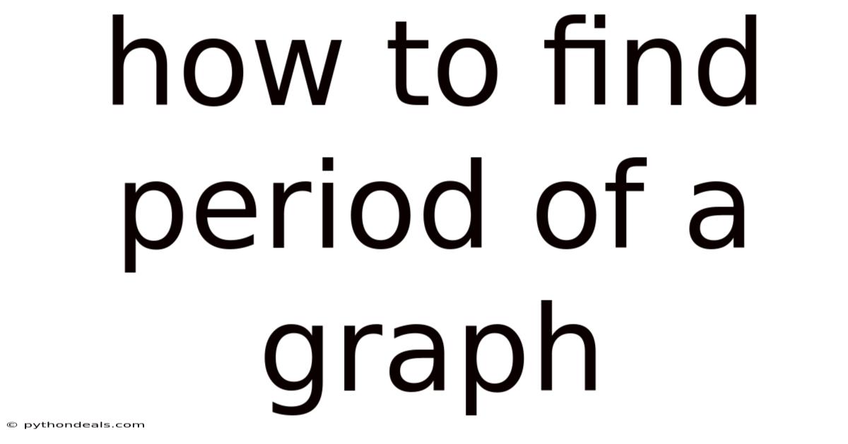 How To Find Period Of A Graph