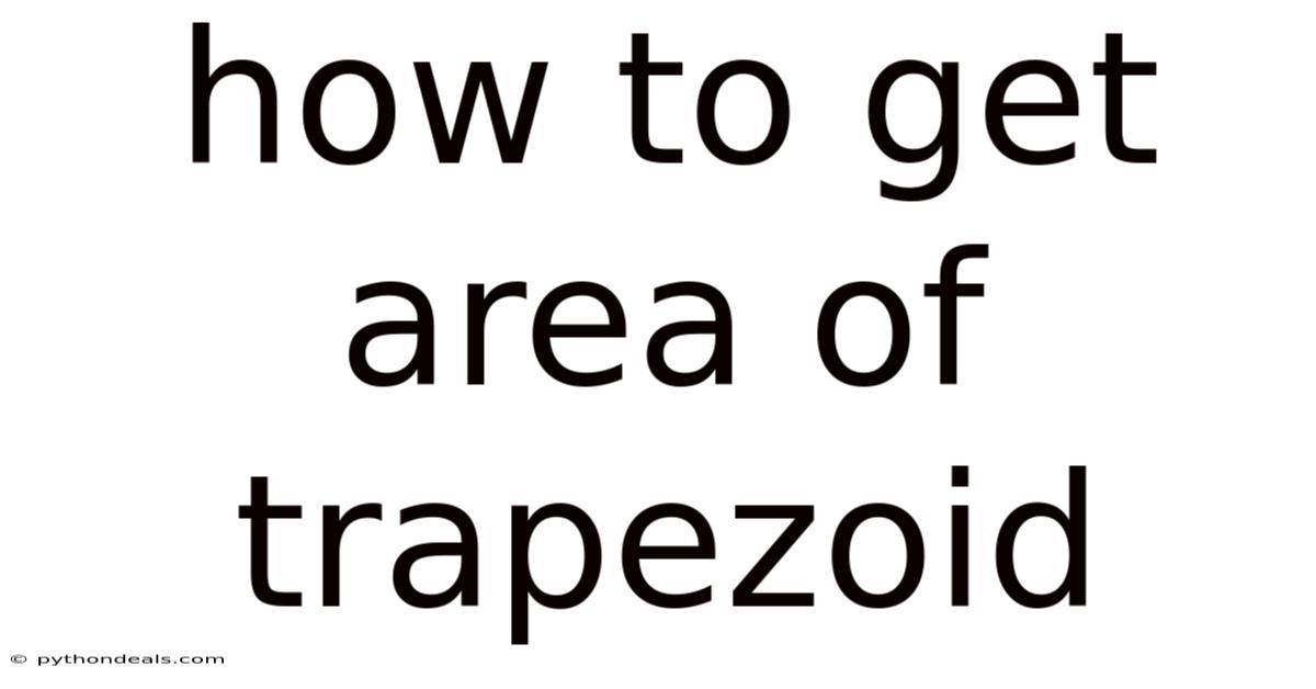 How To Get Area Of Trapezoid