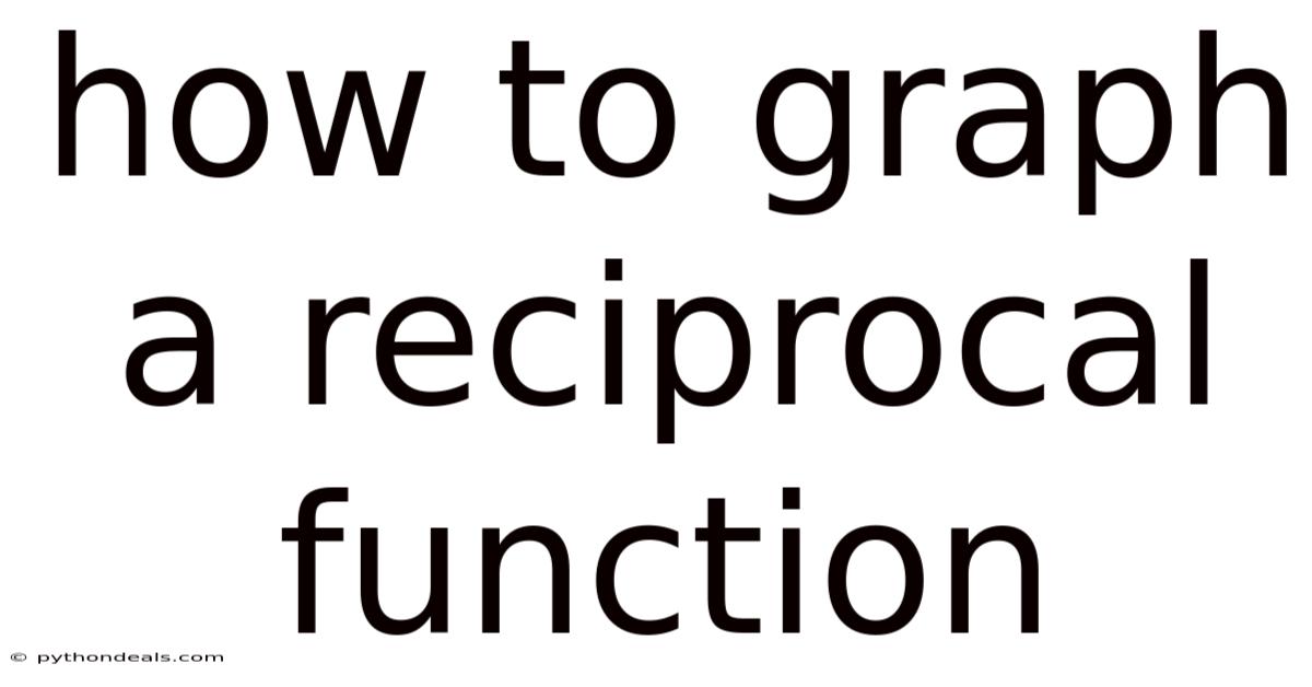How To Graph A Reciprocal Function