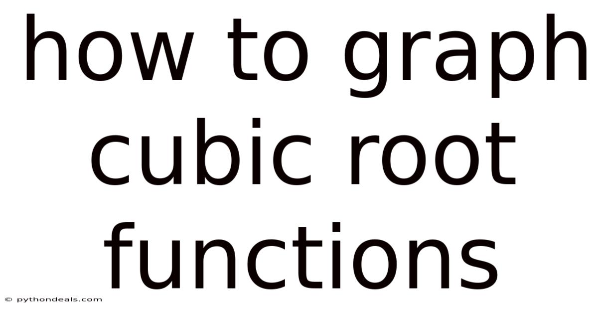 How To Graph Cubic Root Functions