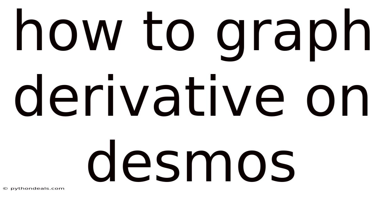 How To Graph Derivative On Desmos
