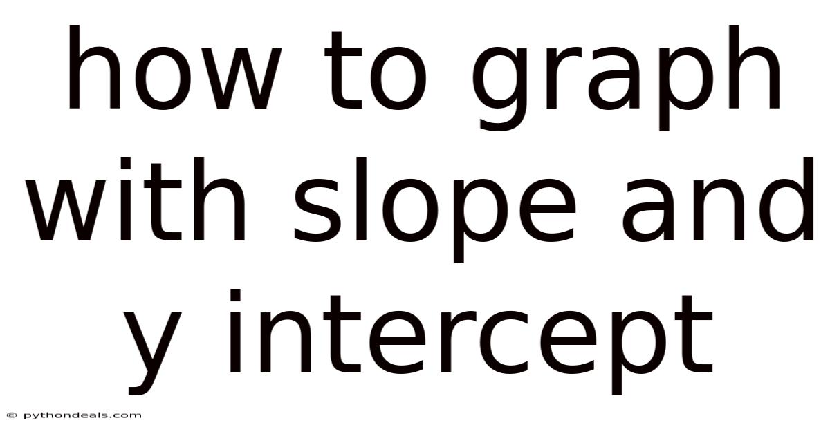 How To Graph With Slope And Y Intercept
