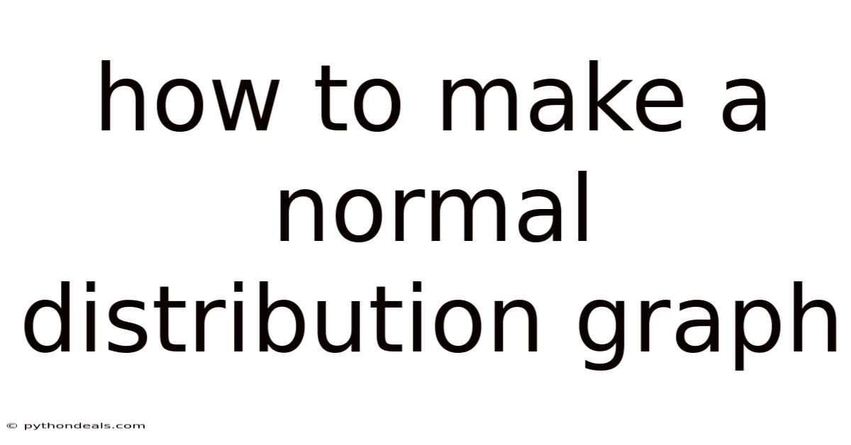 How To Make A Normal Distribution Graph