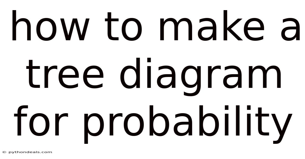 How To Make A Tree Diagram For Probability