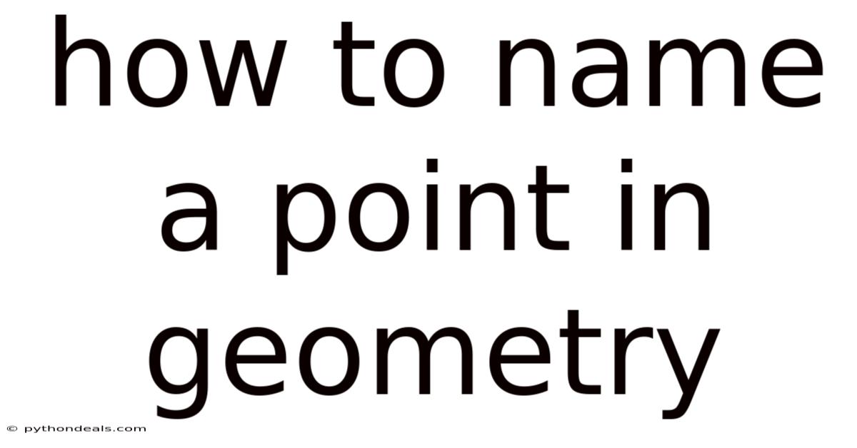 How To Name A Point In Geometry