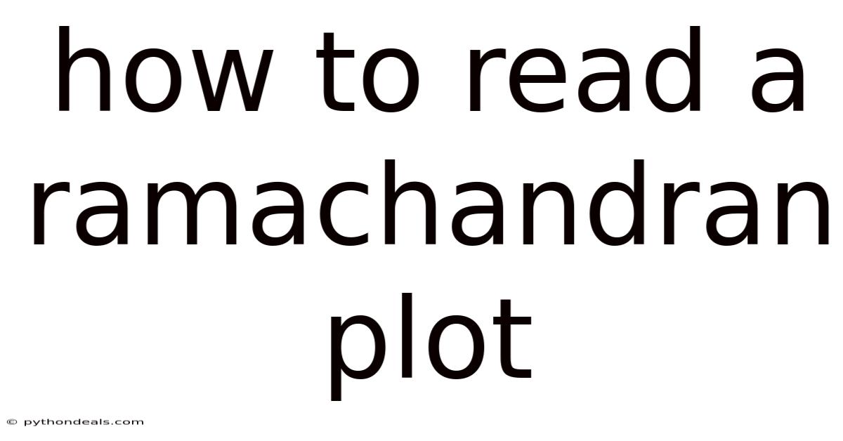How To Read A Ramachandran Plot