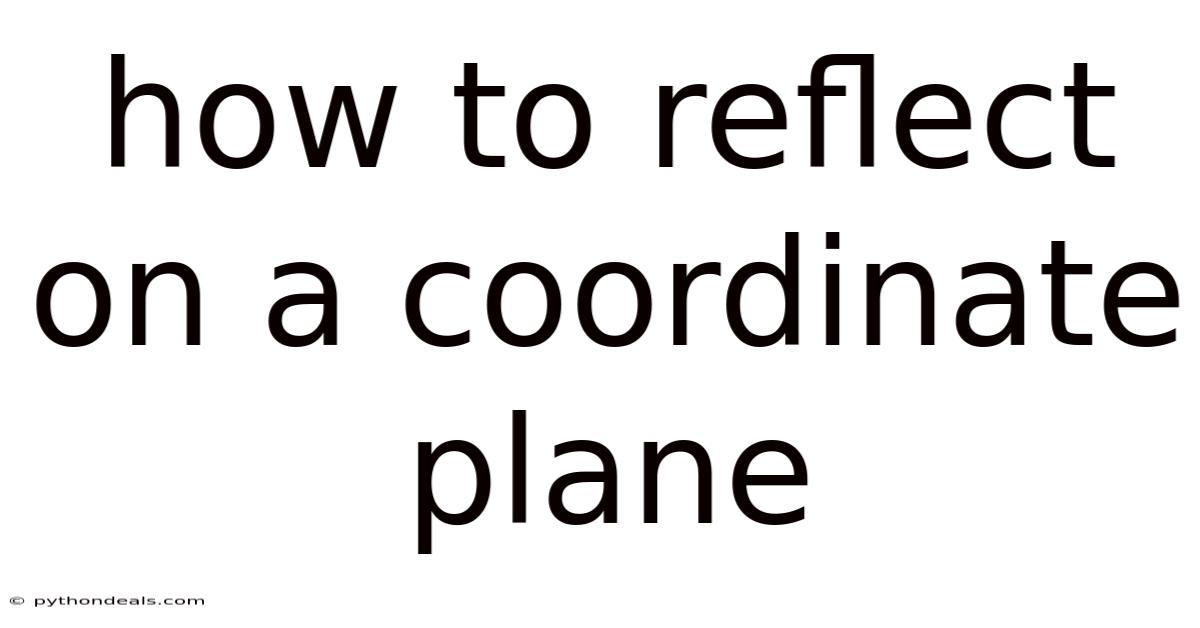 How To Reflect On A Coordinate Plane