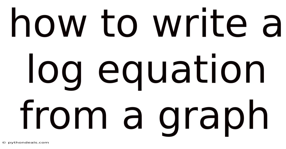 How To Write A Log Equation From A Graph