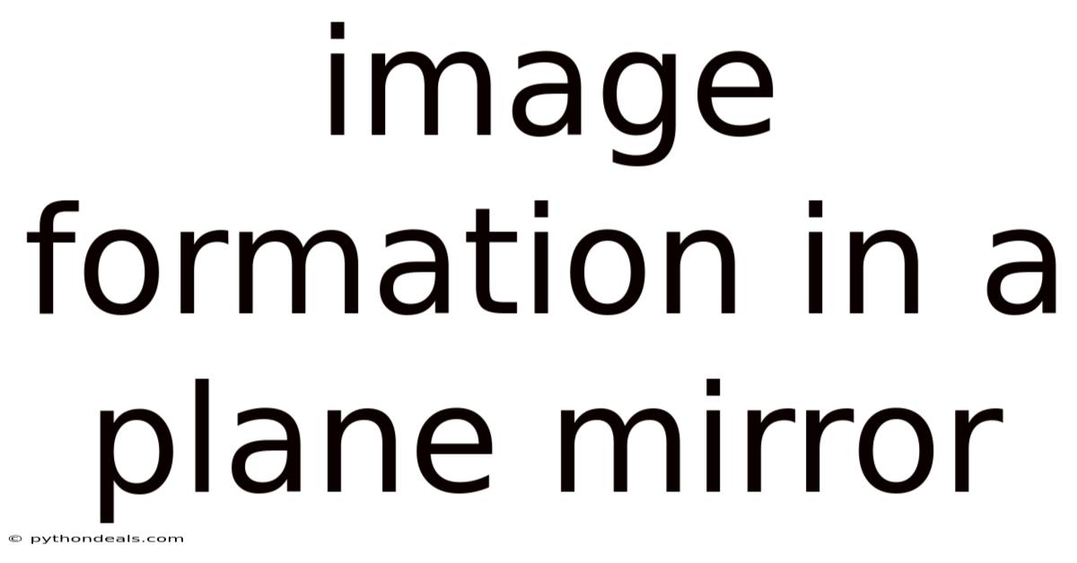 Image Formation In A Plane Mirror