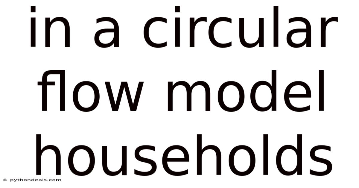 In A Circular Flow Model Households