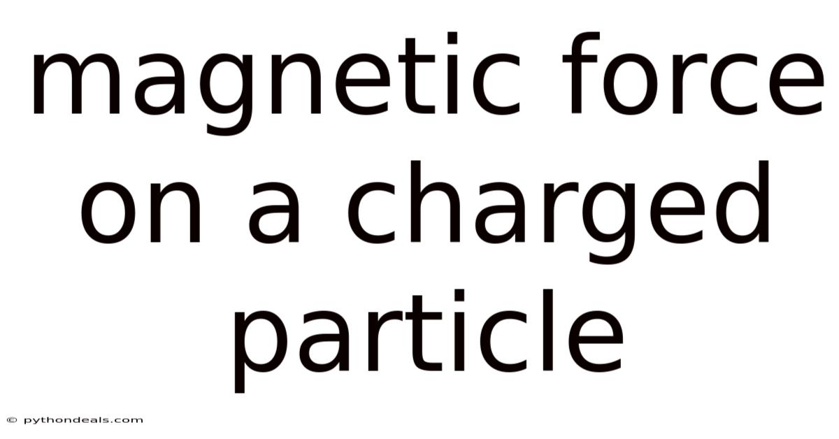 Magnetic Force On A Charged Particle