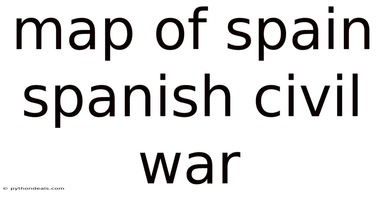 Map Of Spain Spanish Civil War