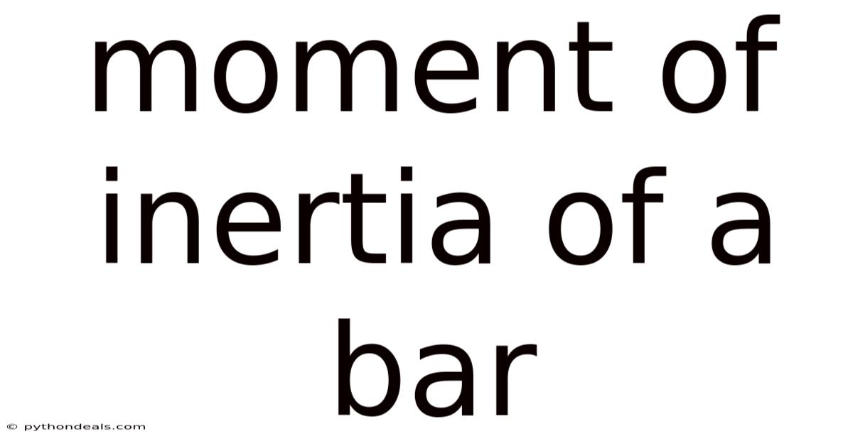 Moment Of Inertia Of A Bar