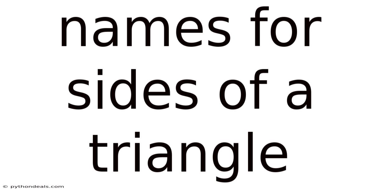 Names For Sides Of A Triangle
