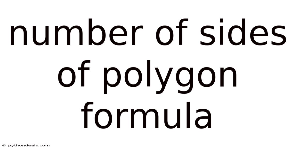 Number Of Sides Of Polygon Formula