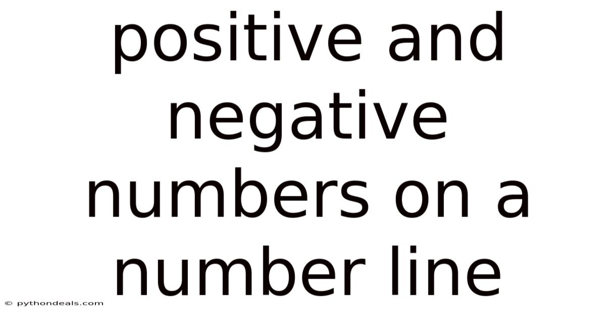Positive And Negative Numbers On A Number Line