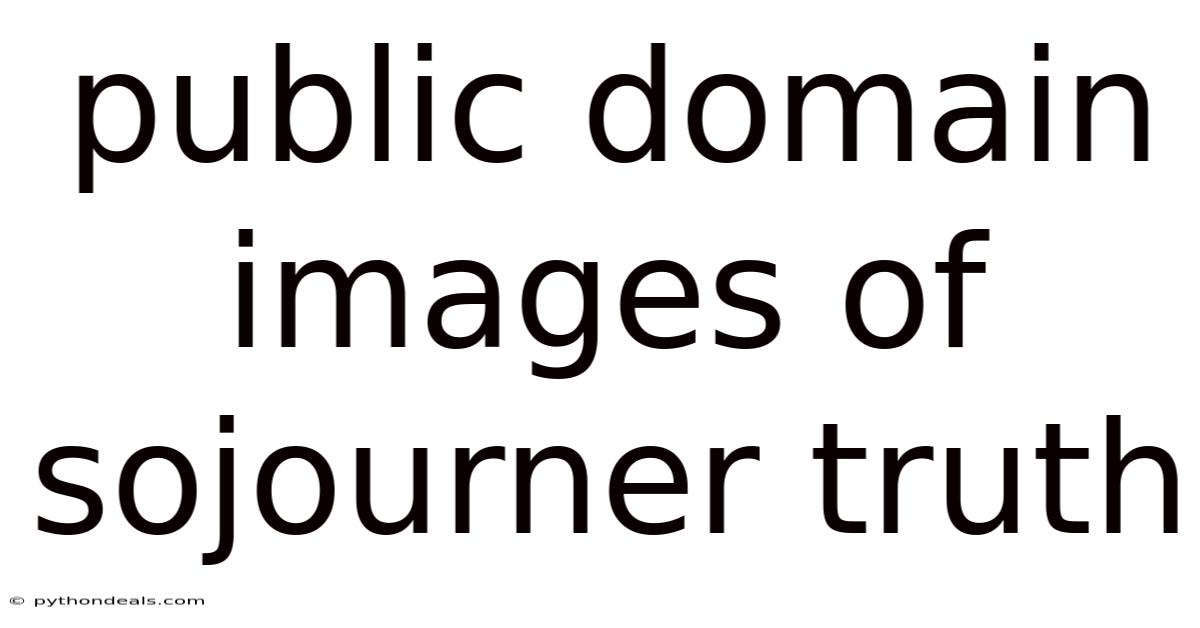 Public Domain Images Of Sojourner Truth